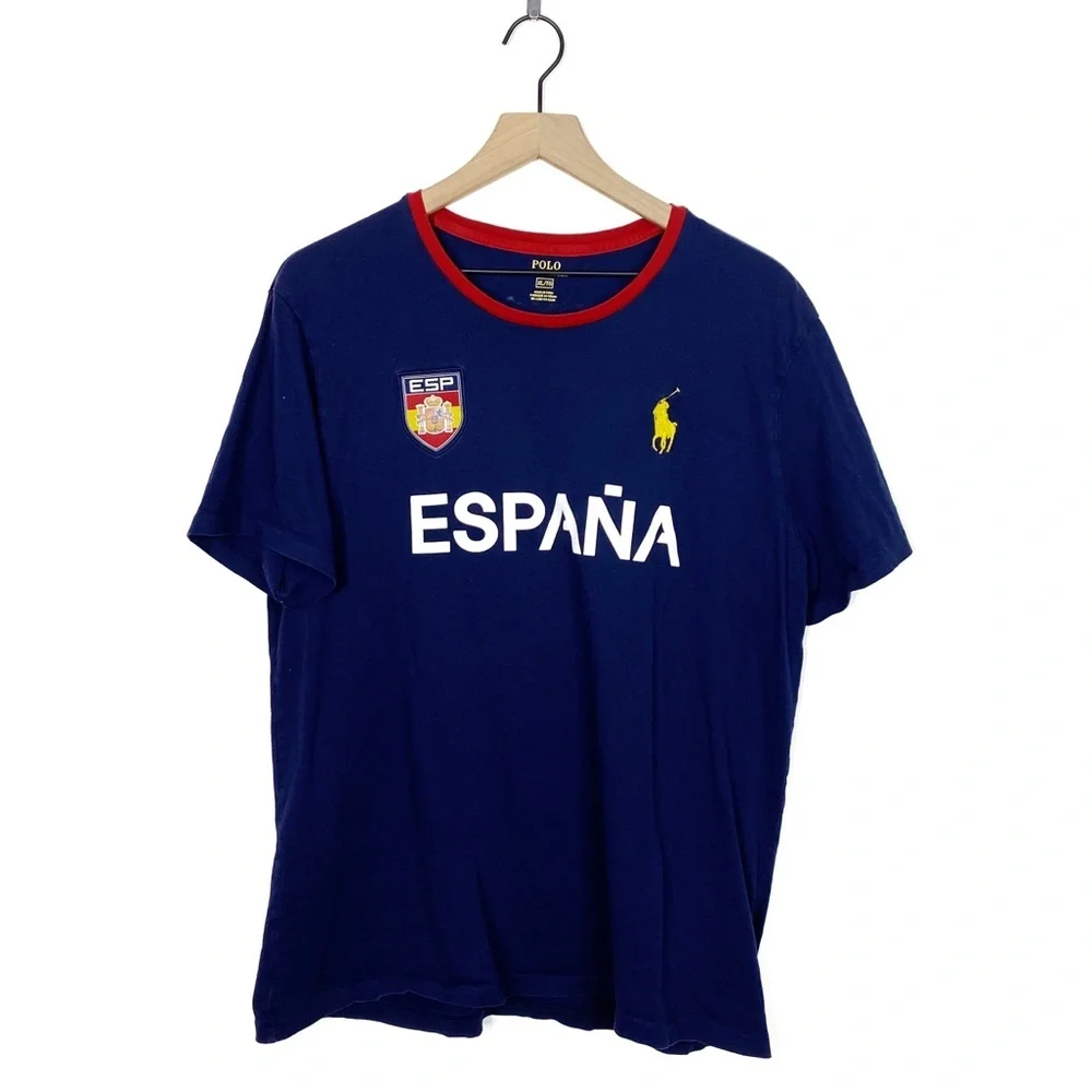 Polo Ralph Lauren Espana Red Big Pony Rugby Tee